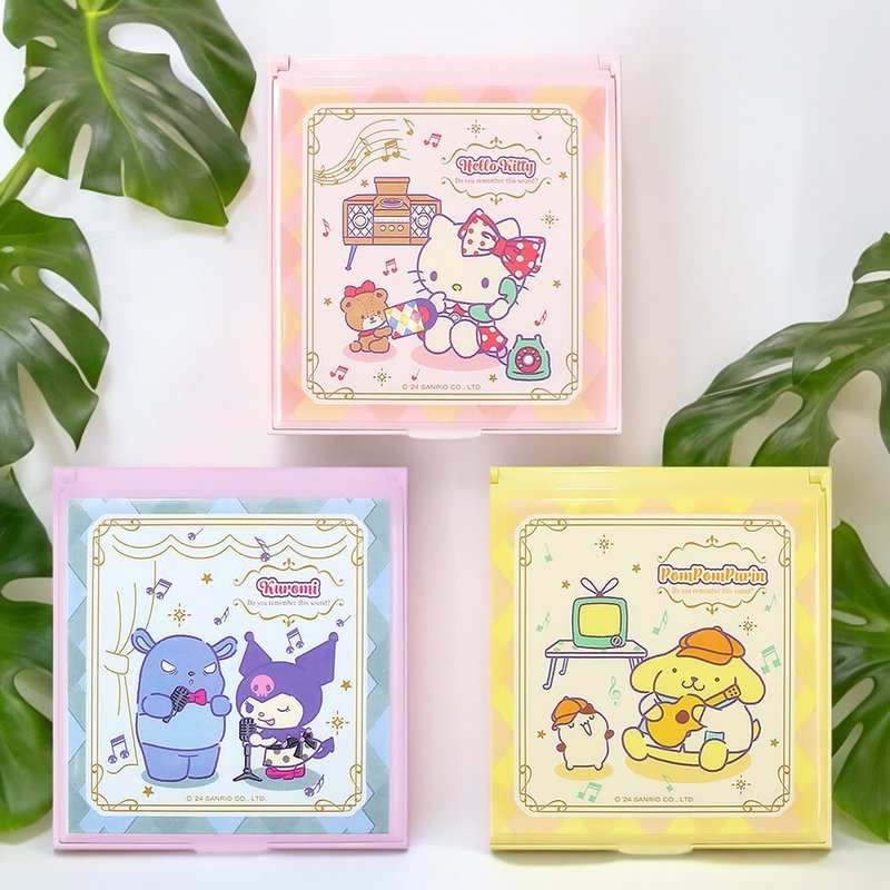 Sanrio star Sanrio small square mirror portable mirror desktop mirror outing travel mirror - Makeup Brushes - Other Materials Multicolor