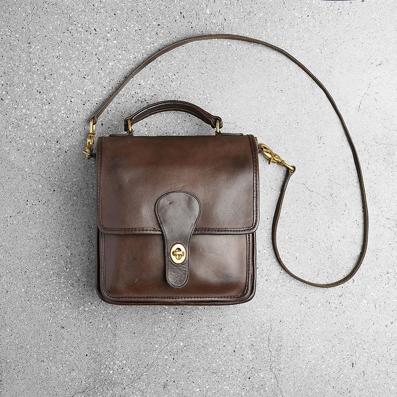 Vintage Coach Bag - Messenger Bags & Sling Bags - Genuine Leather Brown