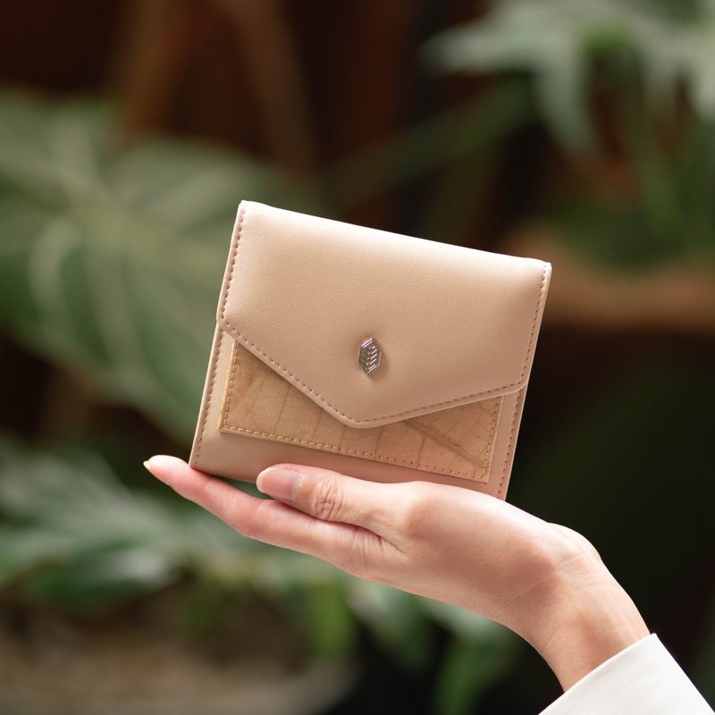 Milly Compact Wallet - Cream - 錢包/皮夾/長短夾 - 其他材質 卡其色