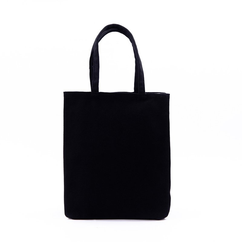 Classic black practical all-match canvas tote bag storage bag - กระเป๋าถือ - เส้นใยสังเคราะห์ สีดำ