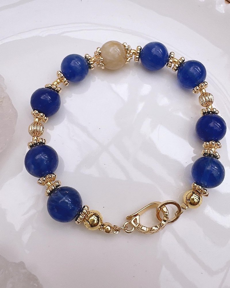 C&W 18ks925 natural large particle 10mm tanzanite bracelet bracelet - Bracelets - Jade Gold