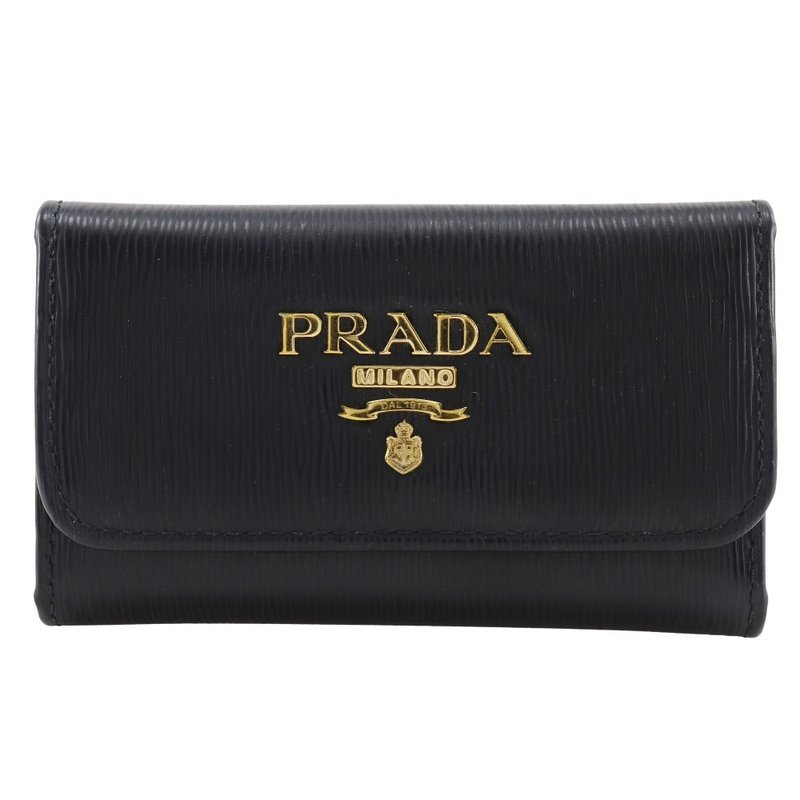 【日本直送】プラダ PRADA キーケース ロゴ金具 6連 レザー _【中古】 - 鑰匙圈/鑰匙包 - 真皮 黑色