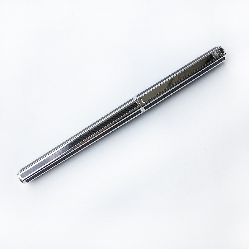 CARAN d'ACHE Carbon Fiber Fountain Pen | Swiss Elastic Pen Holder Hexagon - Fountain Pens - Carbon Fiber Black