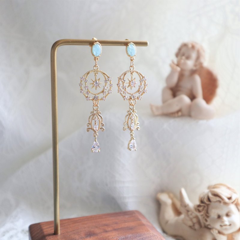 [Temperance Series] Mature Style Starlight Anti-Sensitive Earrings - Earrings & Clip-ons - Other Metals Gold