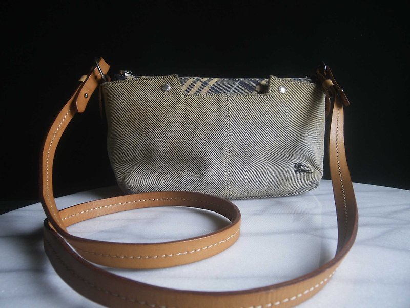 [OLD-TIME] Early second-hand old bag Japanese-made Burberry dual-use shoulder bag