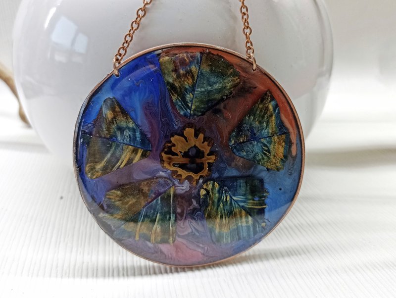 Wooden flower wall hanging / Resin art wall hanging / Maple burl wood - Wall Décor - Wood Multicolor