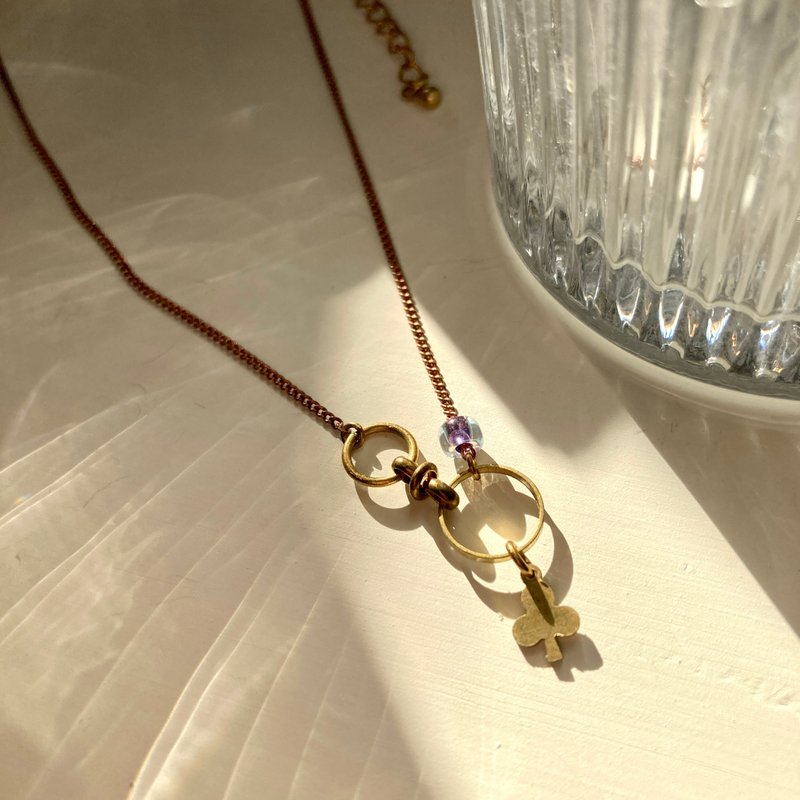 老林雜貨 | 梅花項鍊 - 項鍊 - 銅/黃銅 金色