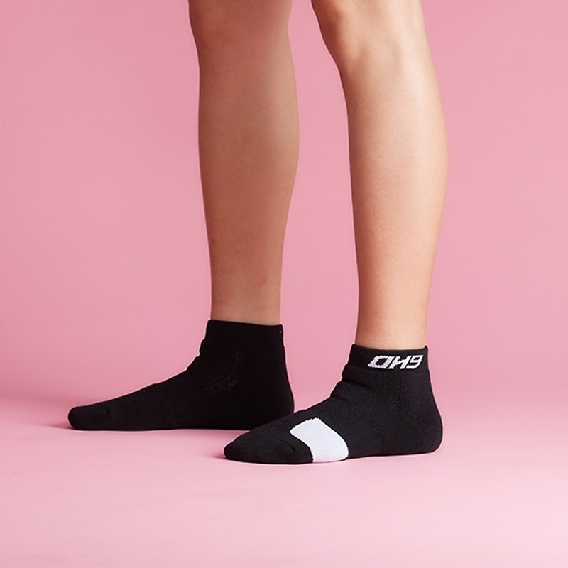 Golden Tennis Socks - ถุงเท้า - ผ้าฝ้าย/ผ้าลินิน สีดำ