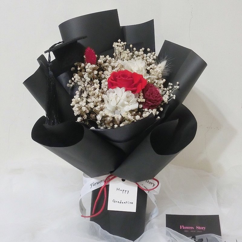 Graduation Qualification - Always Maintain Your Heart - Red Everlasting Rose - Dried Flowers & Bouquets - Plants & Flowers Red