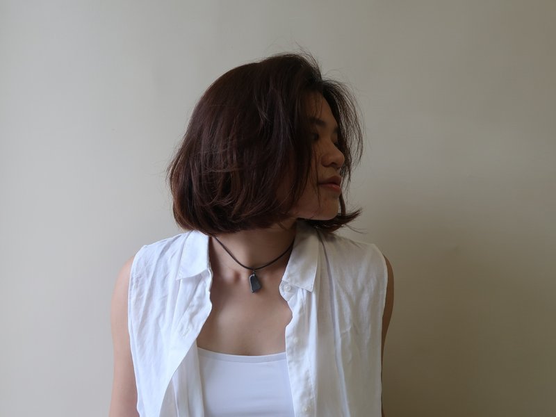【Autumn and Winter New Fashion】Handmade Pottery Necklace | Smog・Fog - Necklaces - Pottery Gray