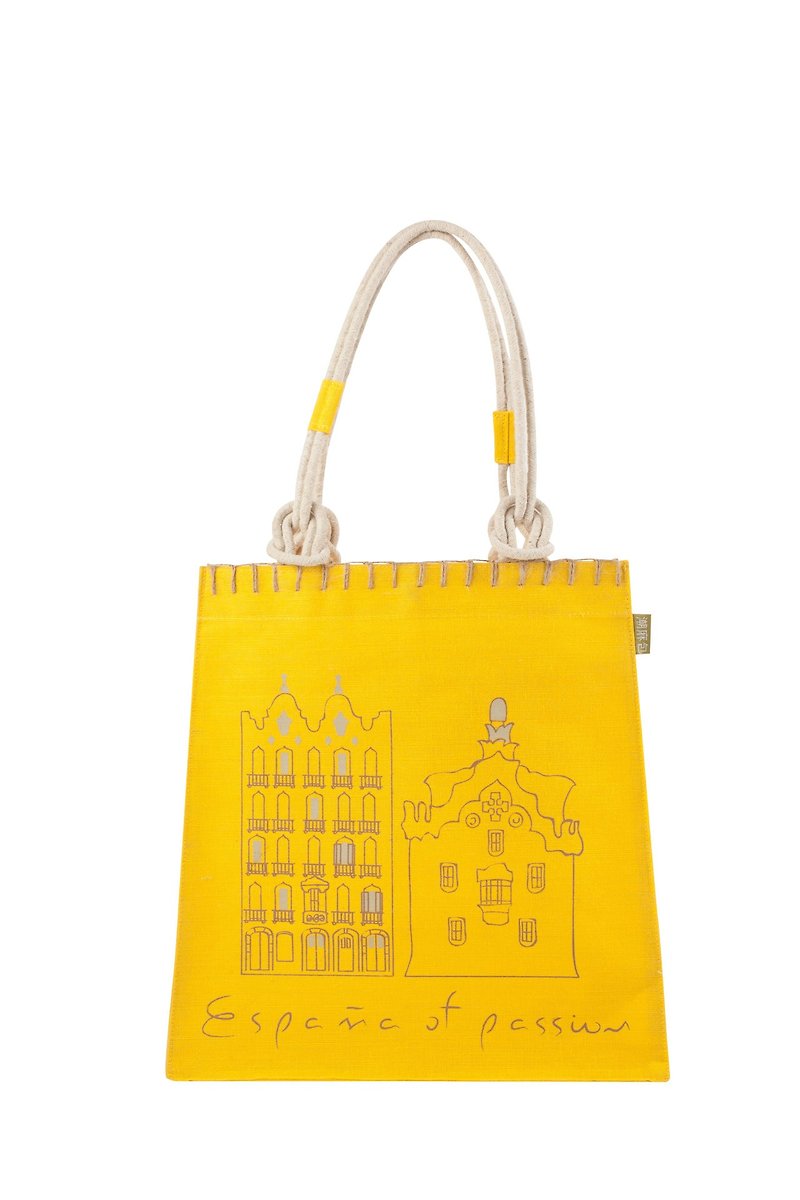 Palace stylish jute bag - Messenger Bags & Sling Bags - Cotton & Hemp Yellow