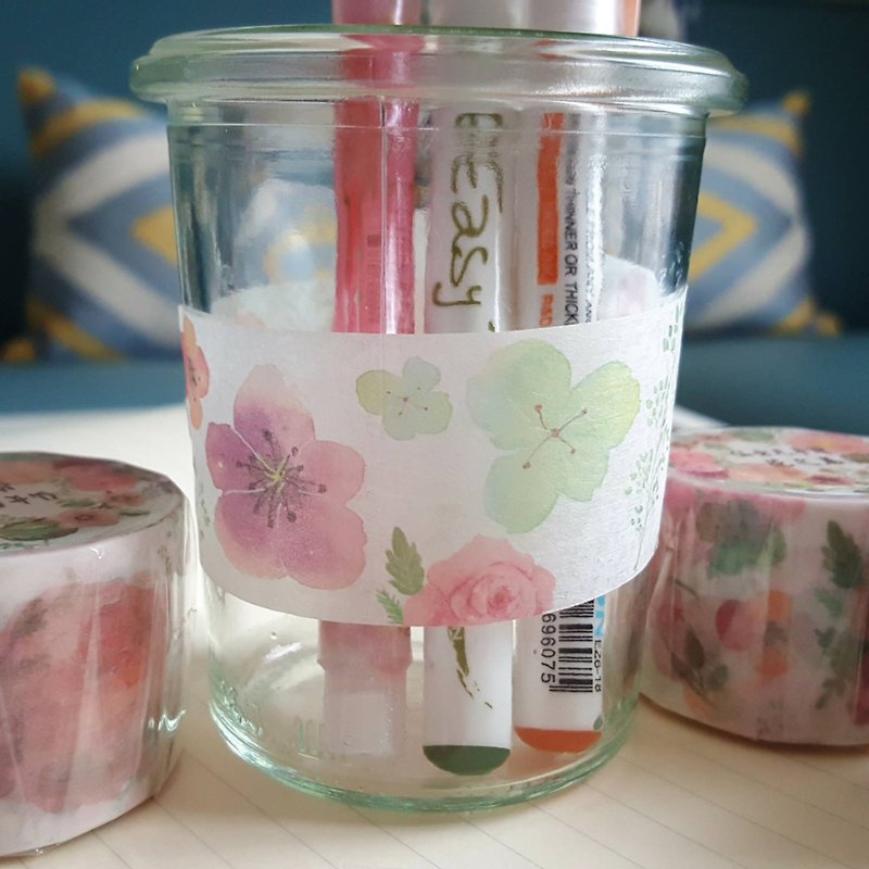 Flower Roll (not sold out) - Washi Tape - Paper Pink