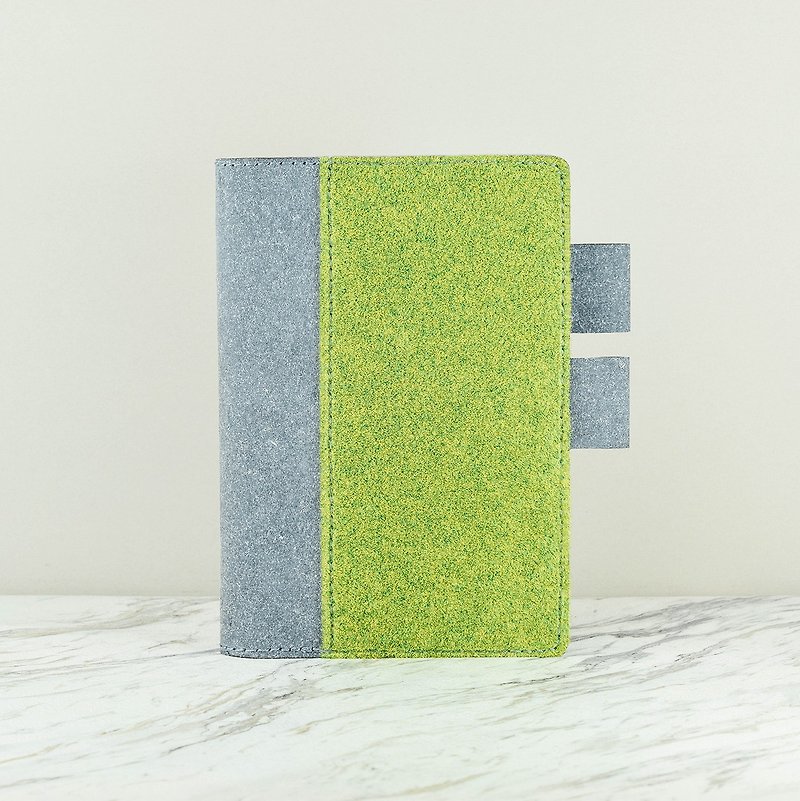 Shibaful x Recycled Leather Diary Note Cover - สมุดบันทึก/สมุดปฏิทิน - หนังแท้ สีเขียว