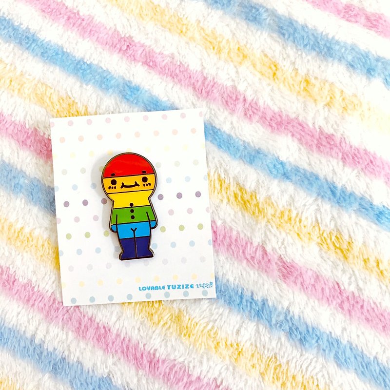 Metal Brooch-Rainbow Series-Rainbow Doll - เข็มกลัด - โลหะ หลากหลายสี