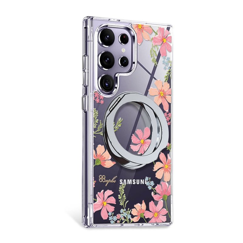 apbs S25/S24/A56/Flip7系列 軍規360旋轉磁吸立架手機殼-四季-春 - 手機殼/手機套 - 其他材質 多色