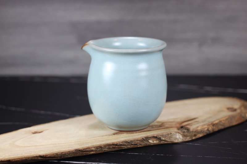 【送禮好物】300~340ml 汝窯 手拉坯 無把茶海 名家葉敏祥手作 - 茶壺/茶杯/茶具 - 瓷 