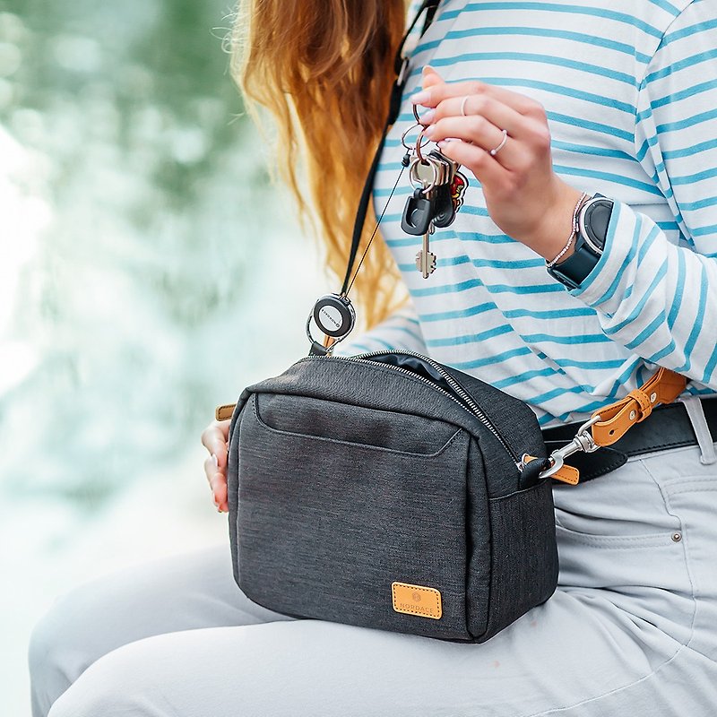NordaceSiena Pro Crossbody Bag-Black|Daily Bag Multi-Pocket Travel Bag Side Backpack - Messenger Bags & Sling Bags - Polyester Black