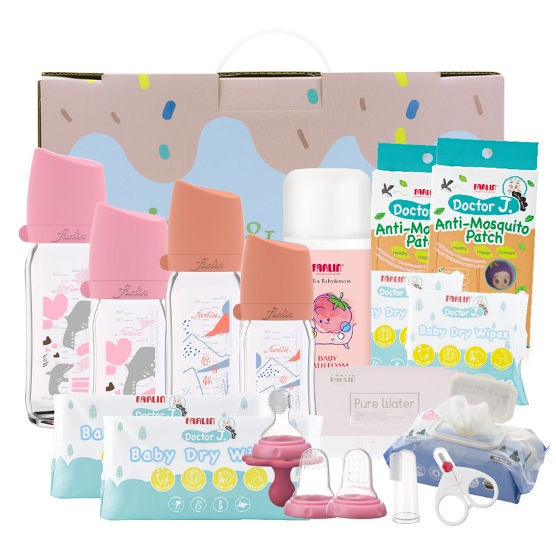 【farlin】2025 New Year Lucky Bag - Baby Bottles & Pacifiers - Glass Pink