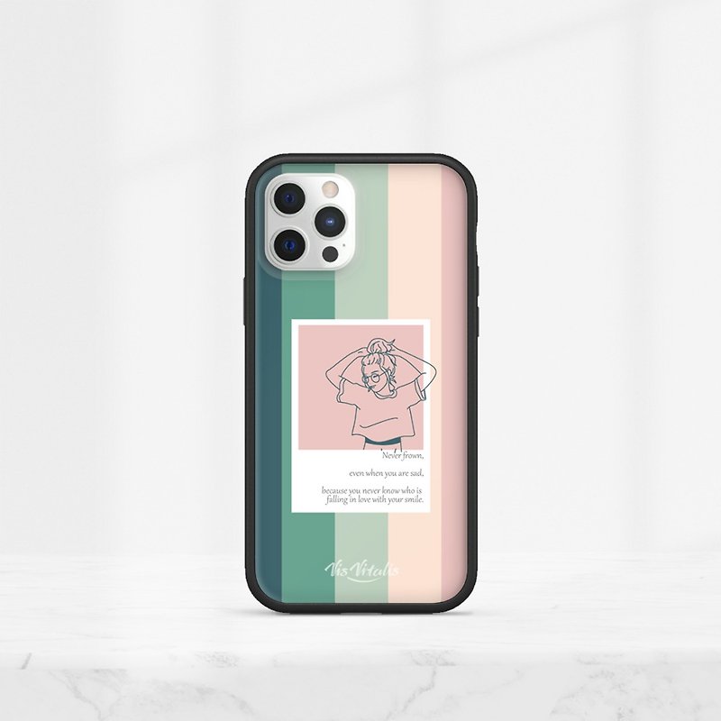 Dark gray green girl phone case/rhino shield custom/iPhone - เคส/ซองมือถือ - พลาสติก สีเขียว