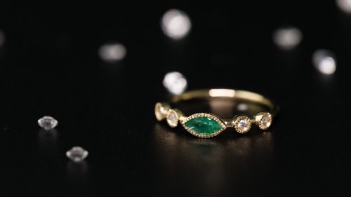 Purplemay Jewellery 【PurpleMay Jewellery】18K金奢華復古馬眼祖母綠戒指 - R061