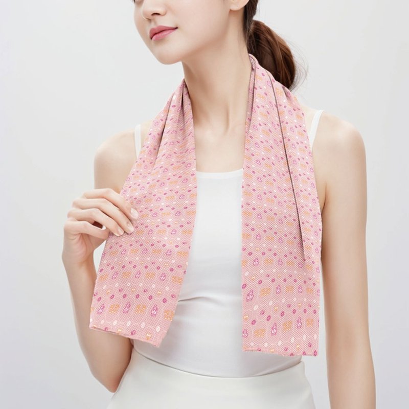 Throw away the bad luck! Po-Pi Bless Cooling Towel-Yue Lao Cooling Towel - Towels - Polyester Pink