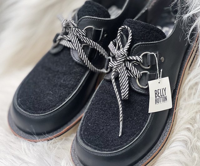 tokyo bopper / belly button 日本絕版真皮牛皮革手工鞋shoe