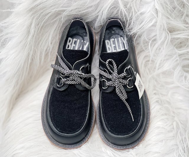 tokyo bopper / belly button 日本絕版真皮牛皮革手工鞋shoe 河水山