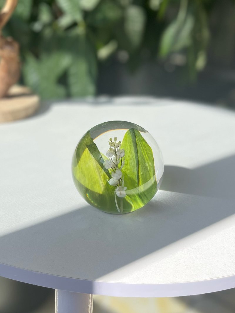 Happiness Returns-Tinja Tree Resin Ball/Plant Crystal Ball/Plant Specimen Gift - ของวางตกแต่ง - เรซิน 