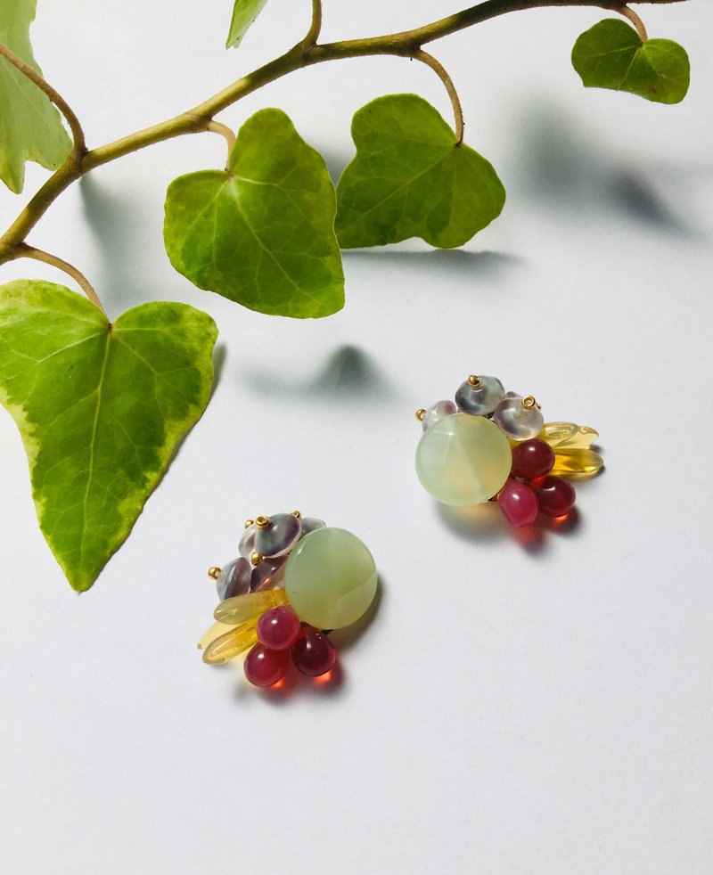 Autumn harvest - Earrings & Clip-ons - Semi-Precious Stones Multicolor