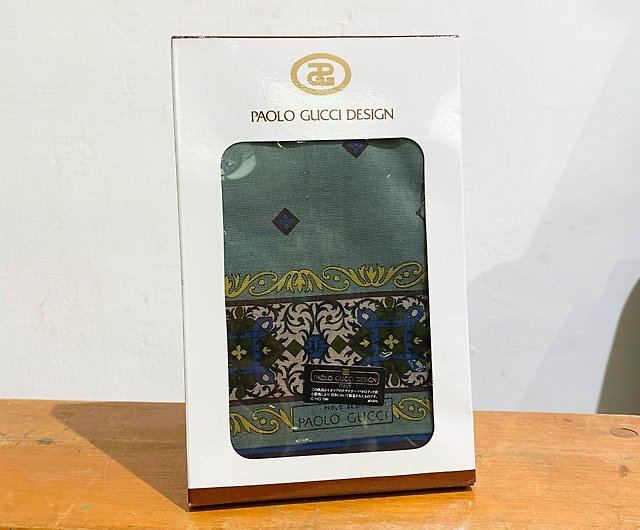 Vintage Paolo Gucci, 100% Brand New, Vintage Cotton  Towel, Handkerchief, Square, Handkerchief, Scarf
