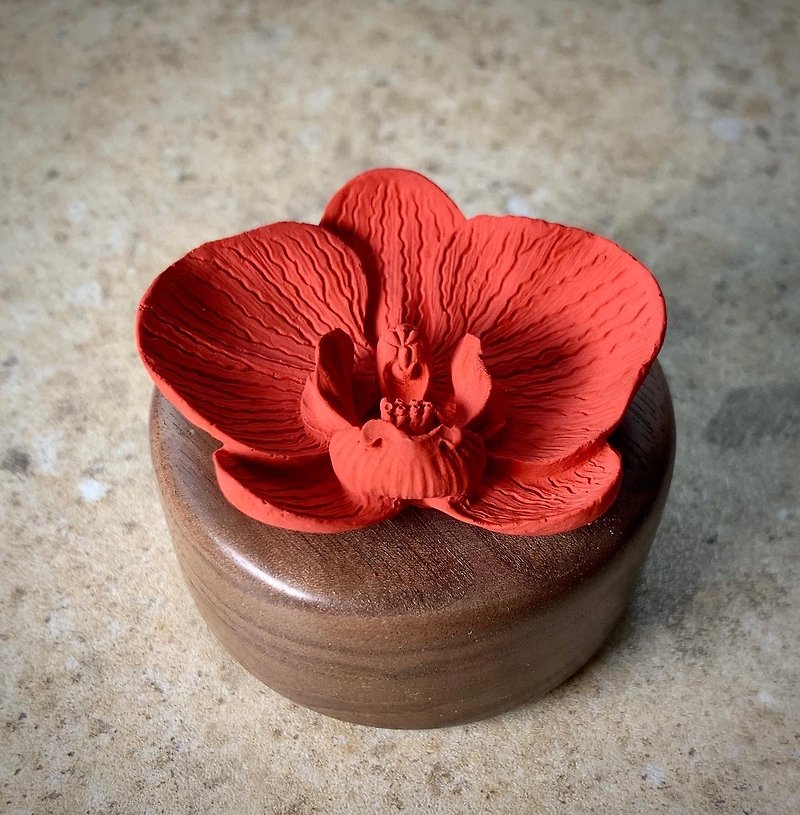 Three-dimensional red orchid diffuser - Fragrances - Wood 