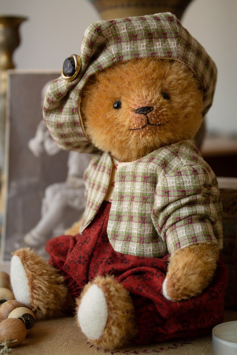 20 cm Teddy bear jacket and beret pattern pdf on English - 手工藝教學/工具書 - 其他材質 