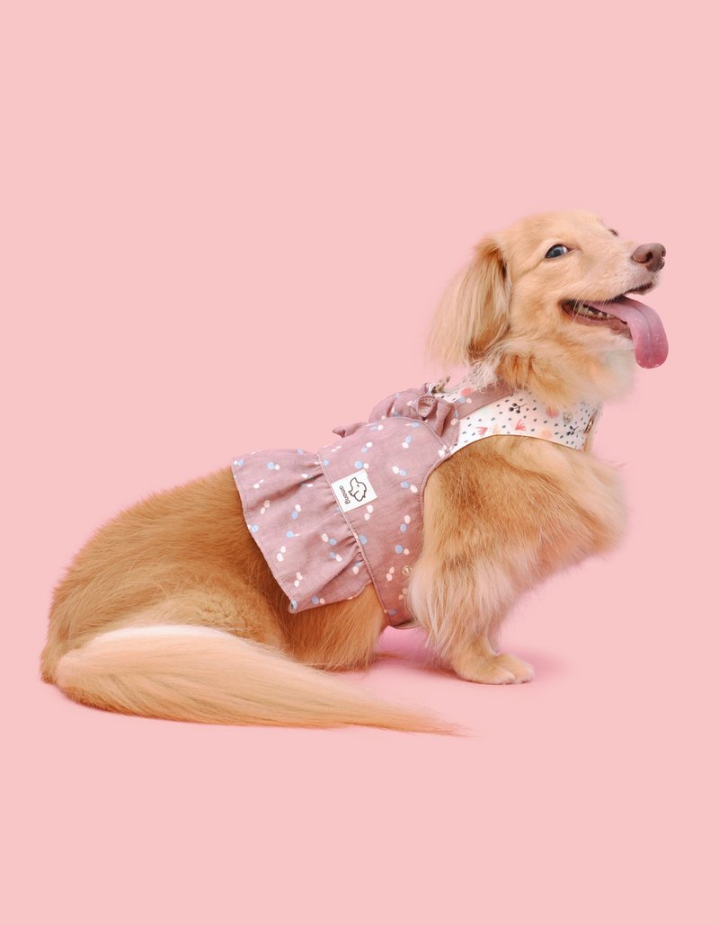 HuayanAmong pet corset dog clothes cat clothes - ชุดสัตว์เลี้ยง - ผ้าฝ้าย/ผ้าลินิน สึชมพู