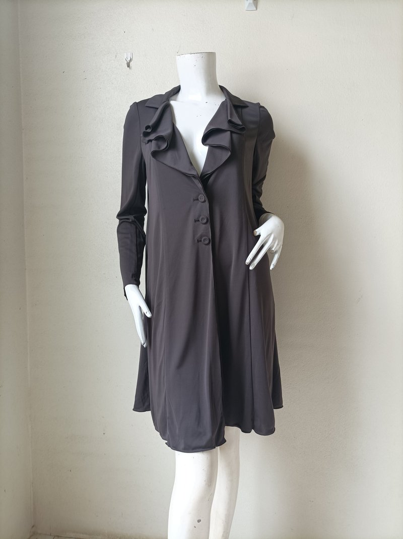 90s Shirt dress / 90s amazing HIROKO KOSHINO Premier Size 38 - 洋裝/連身裙 - 聚酯纖維 
