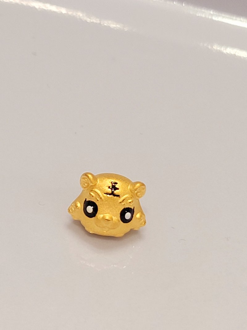 黃金串珠-生肖虎手繩金飾-黃金9999(搭配紅手繩) - 手鍊/手環 - 24k 金 金色