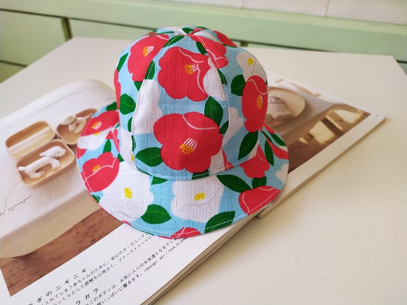 Camellia small ball baby hat soft hat baby sun hat Mi Yue gift strap baby hat - ของขวัญวันครบรอบ - ผ้าฝ้าย/ผ้าลินิน 