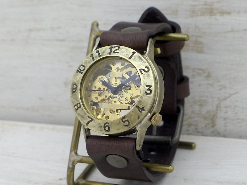 HandCraft Watch HandCraft Watch Handwinding brass BHW058 GD / BR - นาฬิกาผู้หญิง - ทองแดงทองเหลือง สีทอง