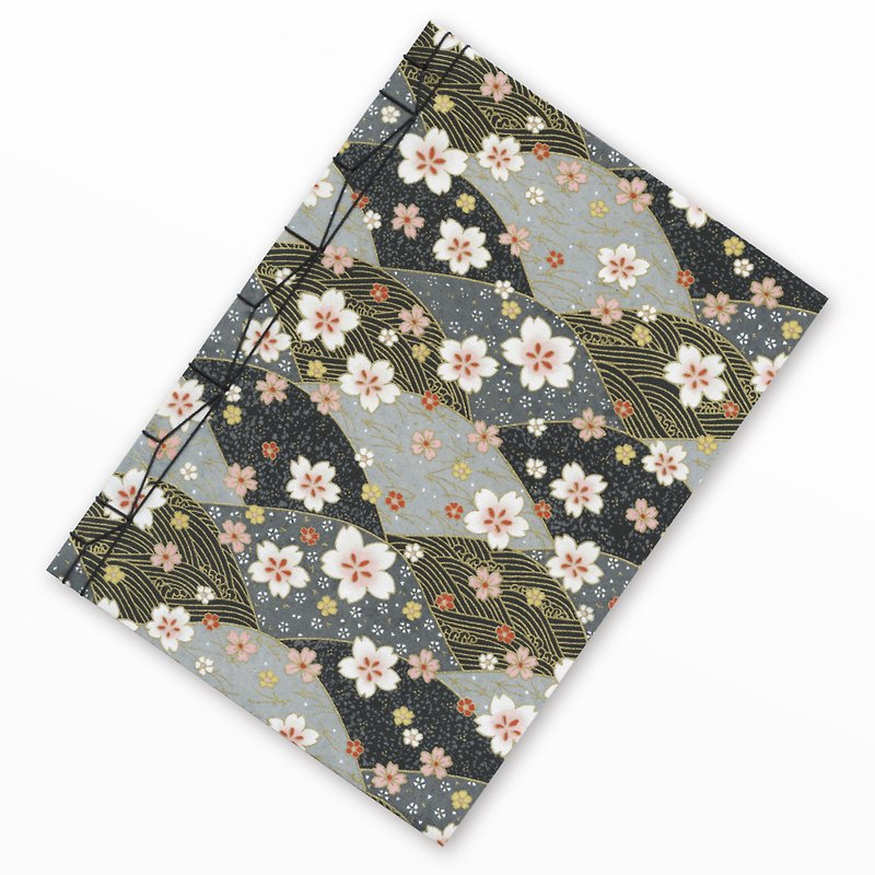 Japanese bound notebook, Handmade, Yuzen Washi, Japanese paper, Fair Trade - Notebooks & Journals - Paper Gray