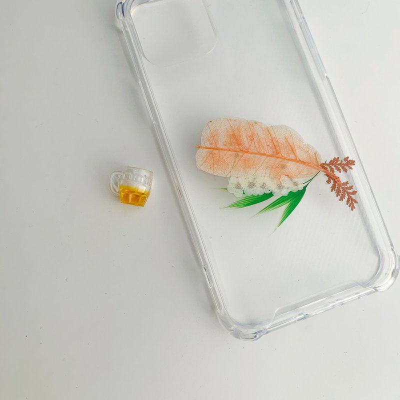 玩食物系列 原創壽司 炸蝦 食物押花 手機殼 - 手機殼/手機套 - 塑膠 多色