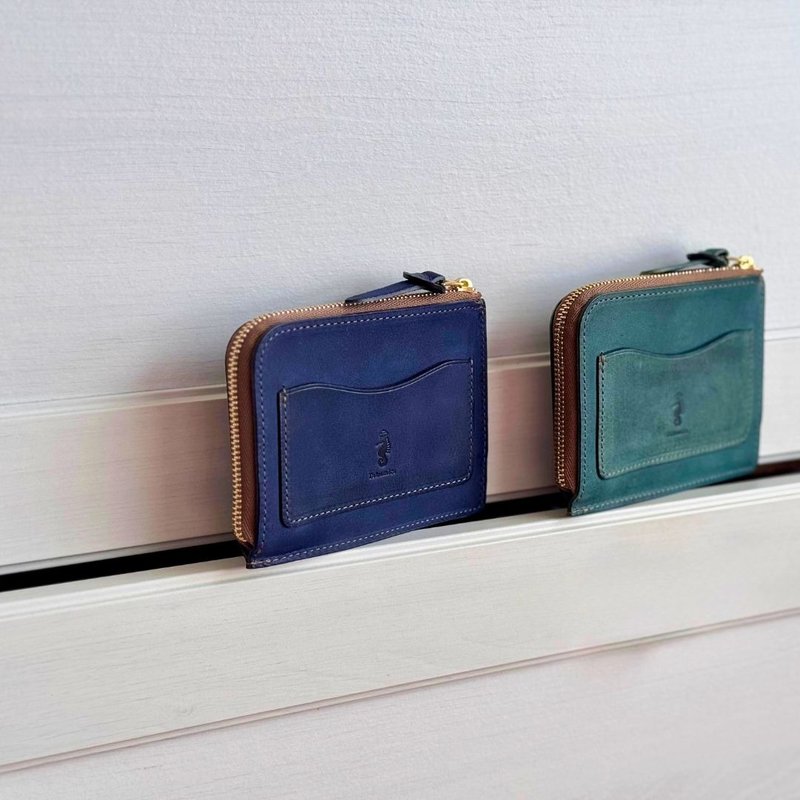 【台湾限定】日本製 Takumicsタクミクス L型拉鍊薄短夾 零錢包 - 銀包 - 真皮 多色