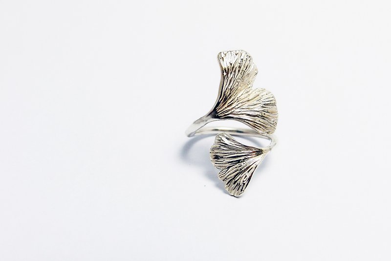 Ginkgo Series-Ring - General Rings - Other Metals Silver