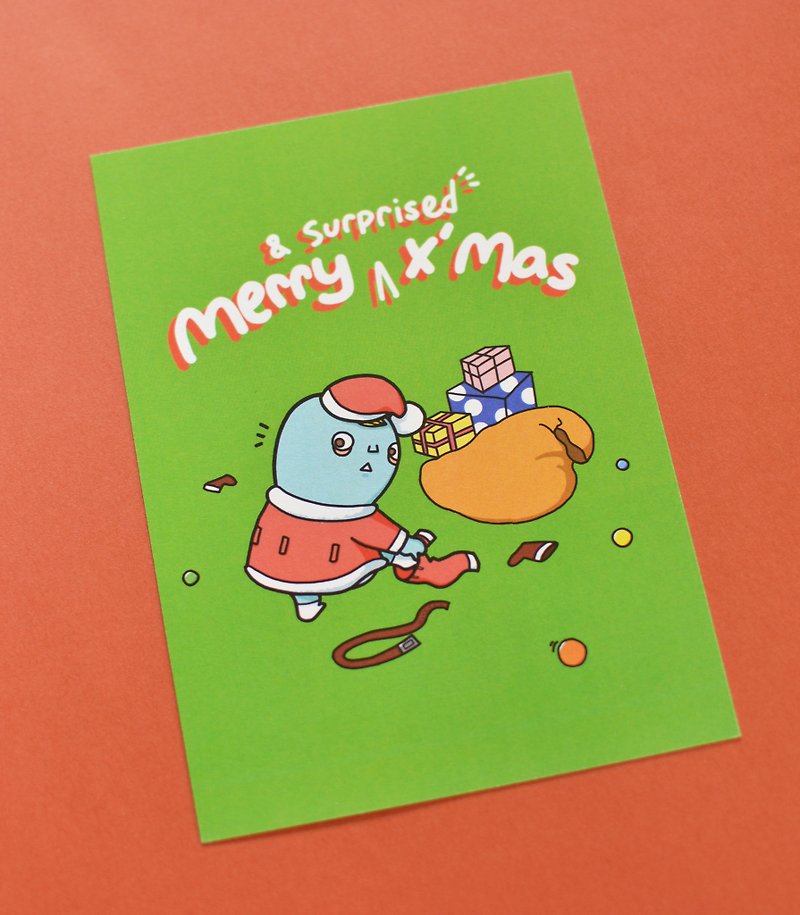 Merry and Surprised Xmas | Christmas Postcards | Mr Gary
