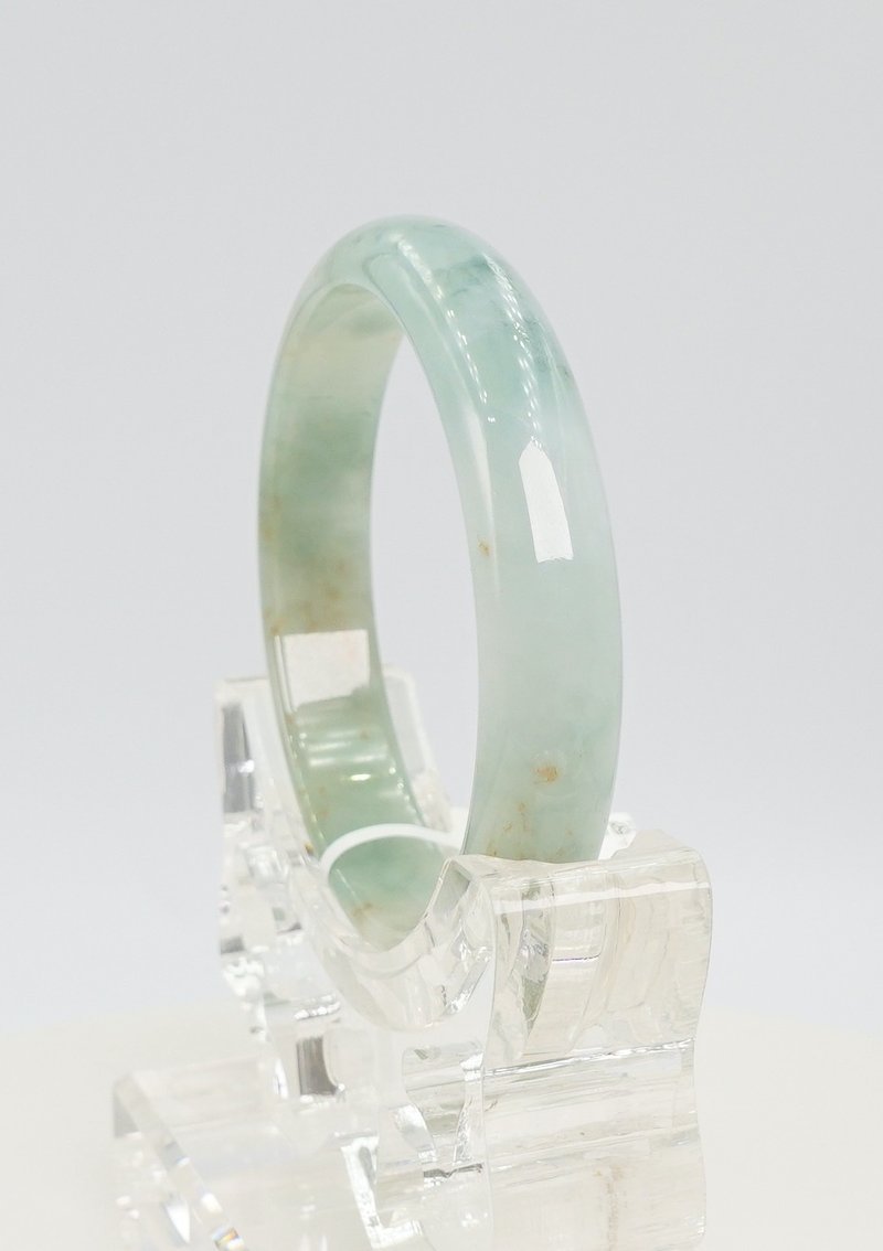 Poly Gold Jewelry-Natural Ice Waxy Type A Burmese Jade Bracelet - Bracelets - Jade 