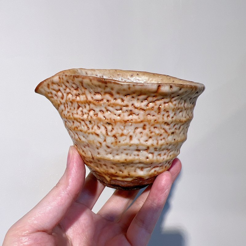 柴燒志野匀杯 - 茶壺/茶杯/茶具 - 陶 橘色