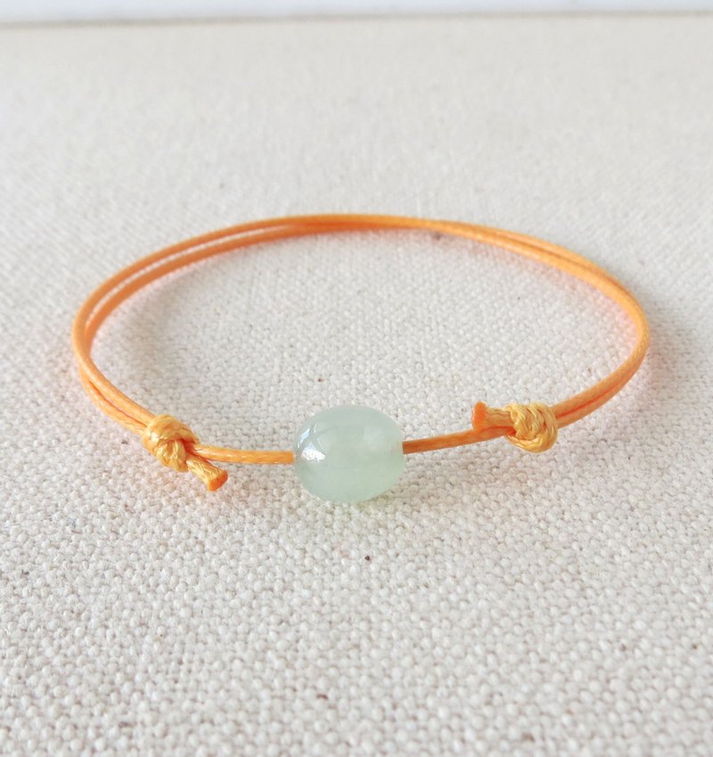 Zodiac Year [Lucky Passepartout] Emerald Korean Wax Wire Bracelet*TF2-06*Lucky, anti villain - Bracelets - Gemstone Green