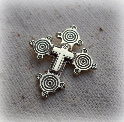 Gogodzy Christianity brass cross necklace pendant,handmade ukraine cross jewelry charm