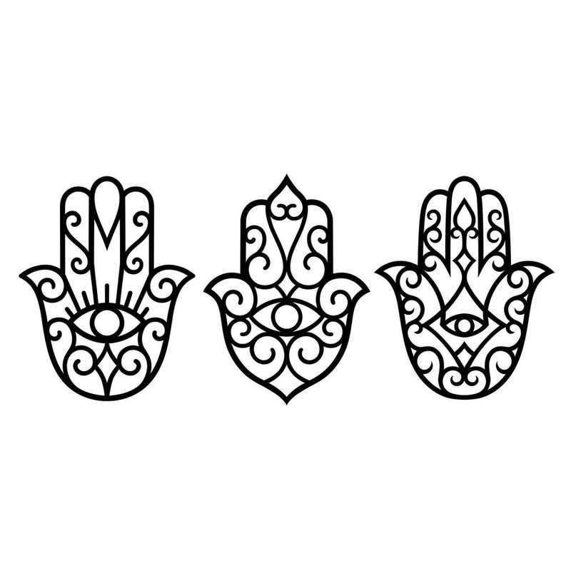 Hamsa svg, hamsa png, hamsa laser cut, hamsa cut file, hamsa pdf, hamsa clipart - 圖文模板設計 - 其他材質 