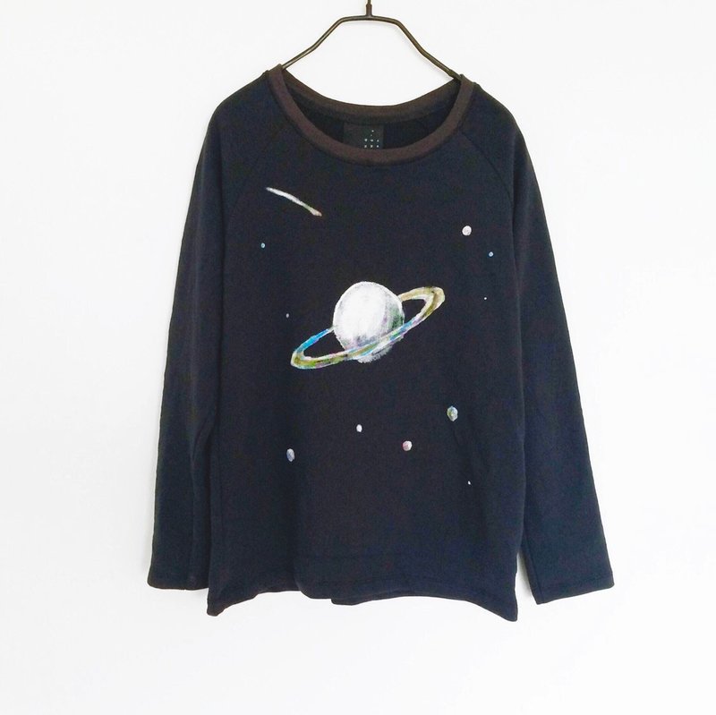 Saturn - Sweater Long Sleeve Top / Black - สเวตเตอร์ผู้หญิง - วัสดุอื่นๆ สีดำ