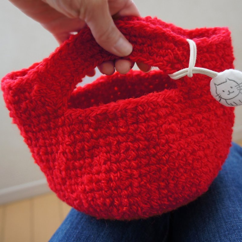 Ba-ba handmade Crochet bag  No.CSB38 - Handbags & Totes - Other Materials Red