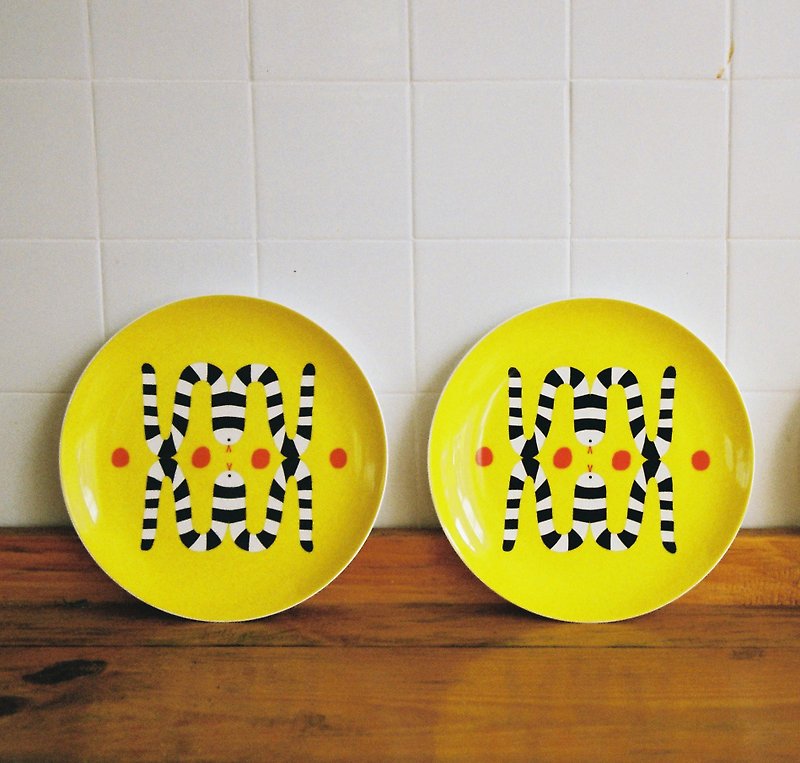 林李婆婆OLINLIO 牙簽仔陶瓷碟 - 碟子/醬料碟 - 陶 黃色